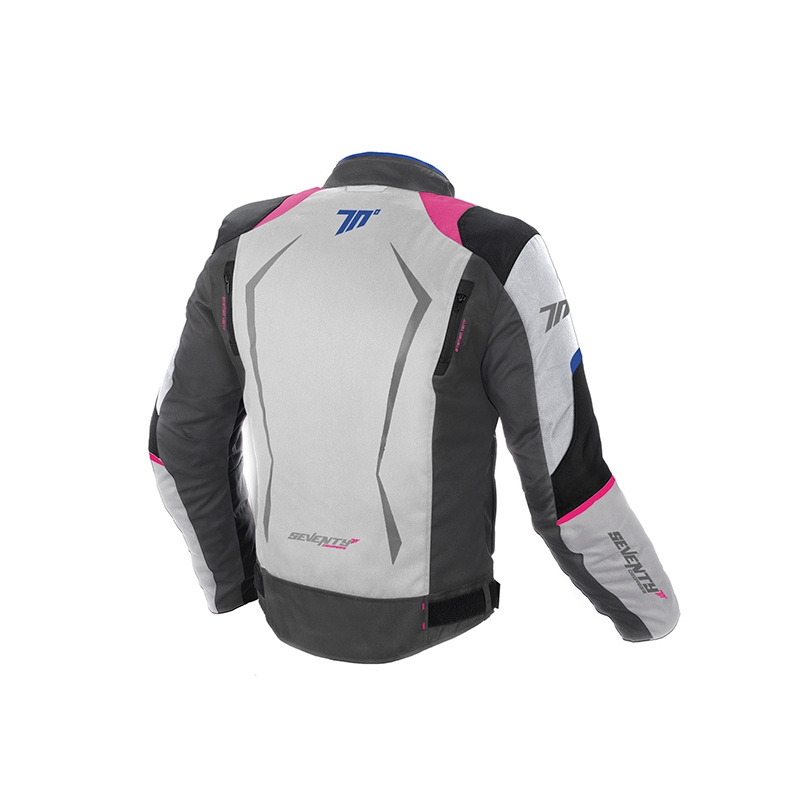 Chaqueta de moto para mujer SEVENTY DEGREES SD-JR49 gris-azul-rosa