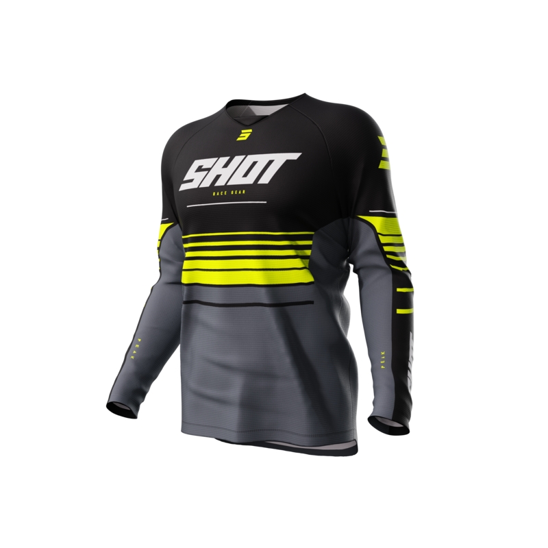Maillot motocross infantil Shot Peak amarillo fluo liquidación