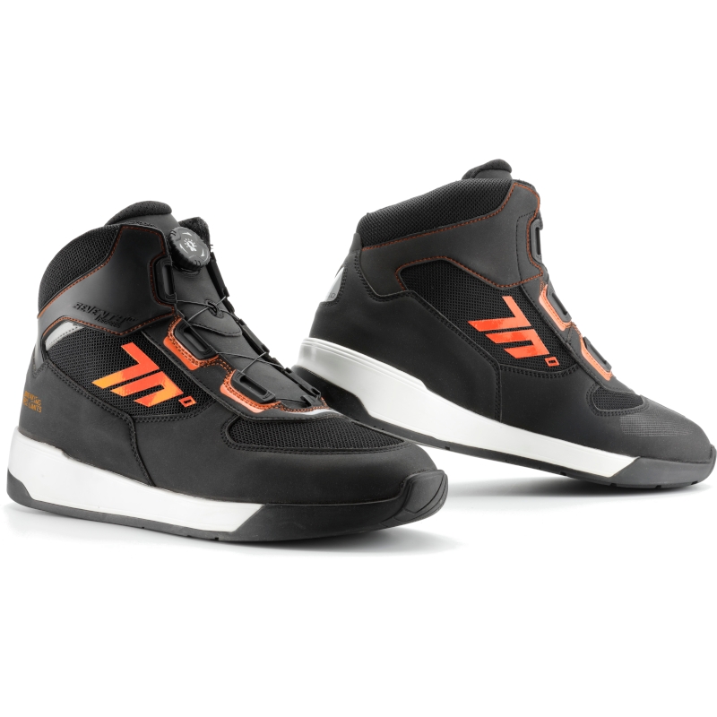Botas de moto SEVENTY DEGREES SD-BC10 negro-naranja liquidación