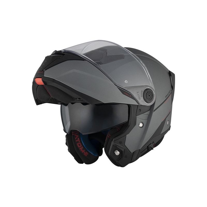 MT ATOM 2 SV SOLID A2 casco de moto gris mate