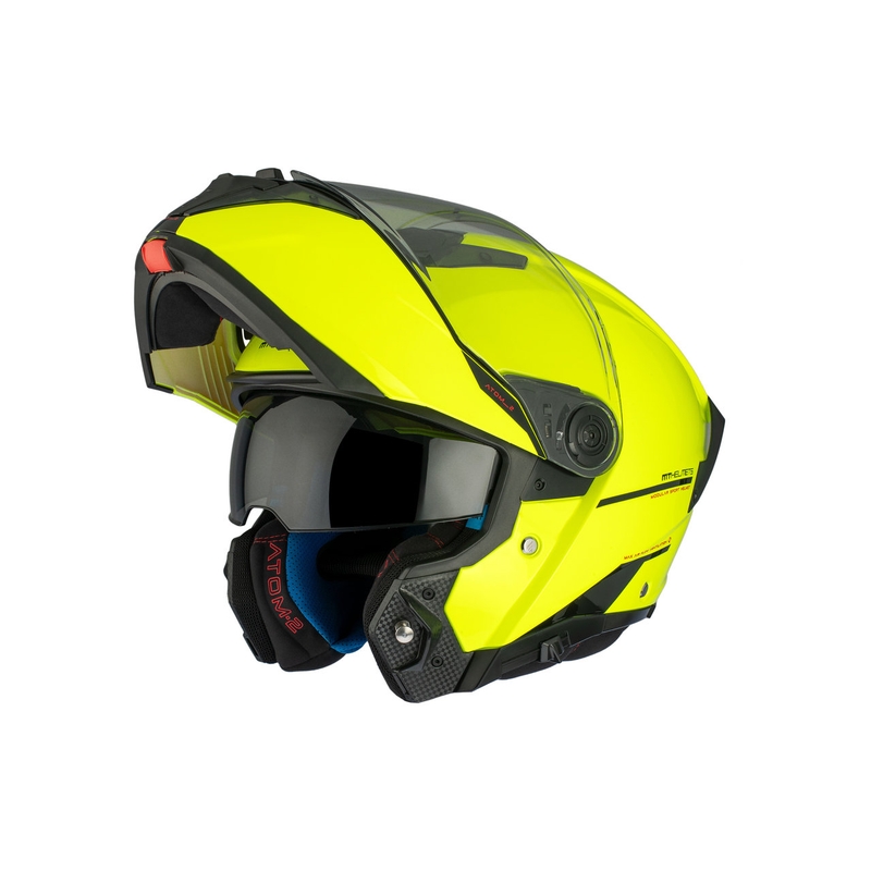 Casco de moto MT ATOM 2 SV SOLID A3 amarillo fluo brillante