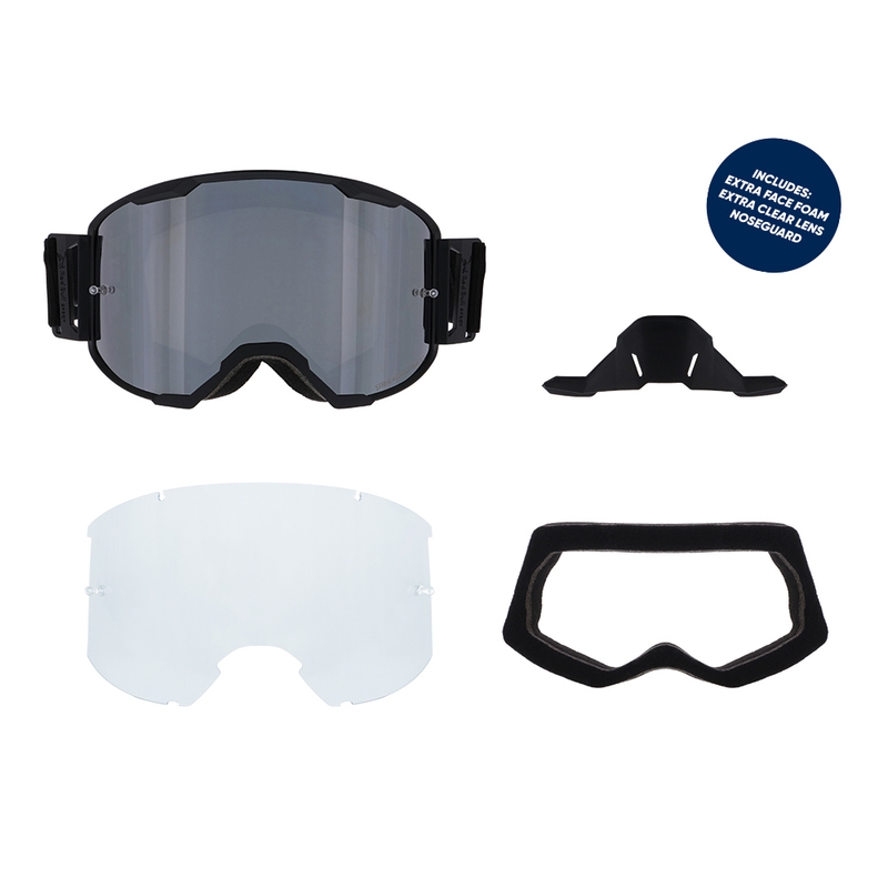 Gafas de motocross Red Bull Spect STRIVE S negras con cristales ahumados