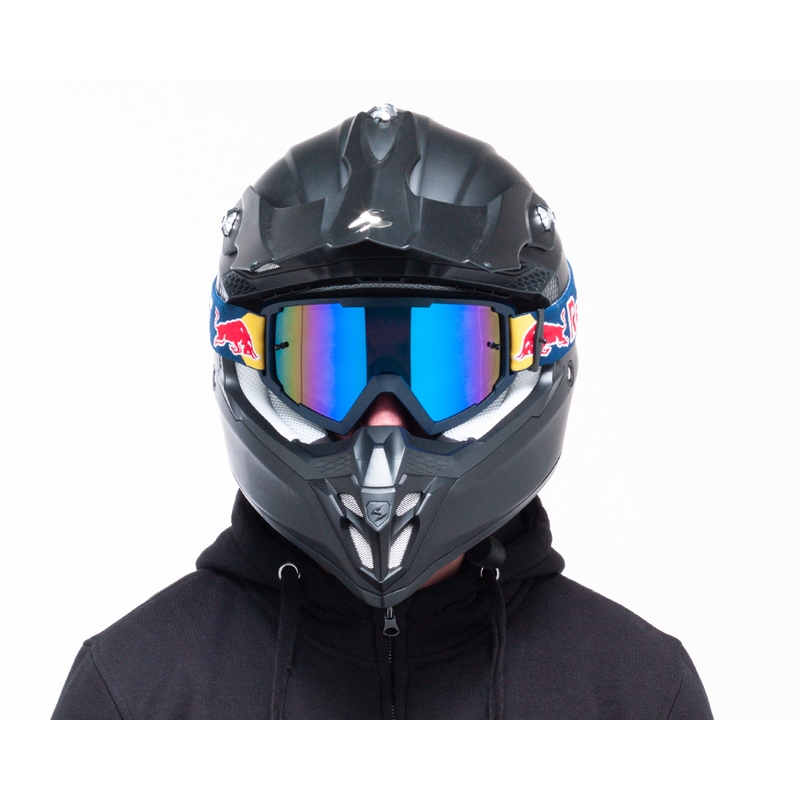 Gafas de motocross Red Bull Spect WHIP azul oscuro con lente azul