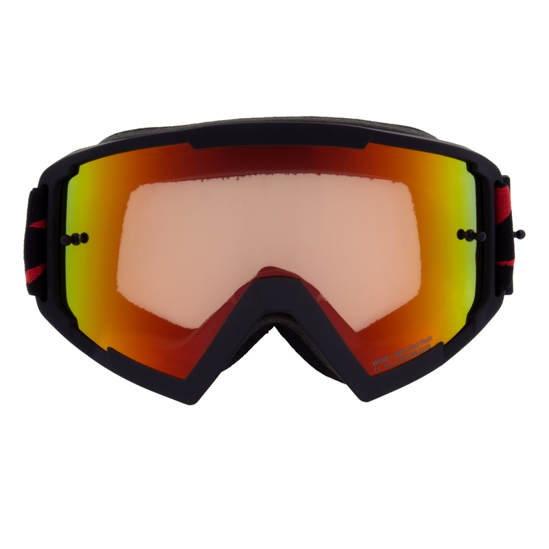 Gafas de motocross Red Bull Spect WHIP negras con lente rojo-amarillo