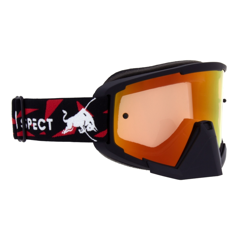 Gafas de motocross Red Bull Spect WHIP negras con lente rojo-amarillo