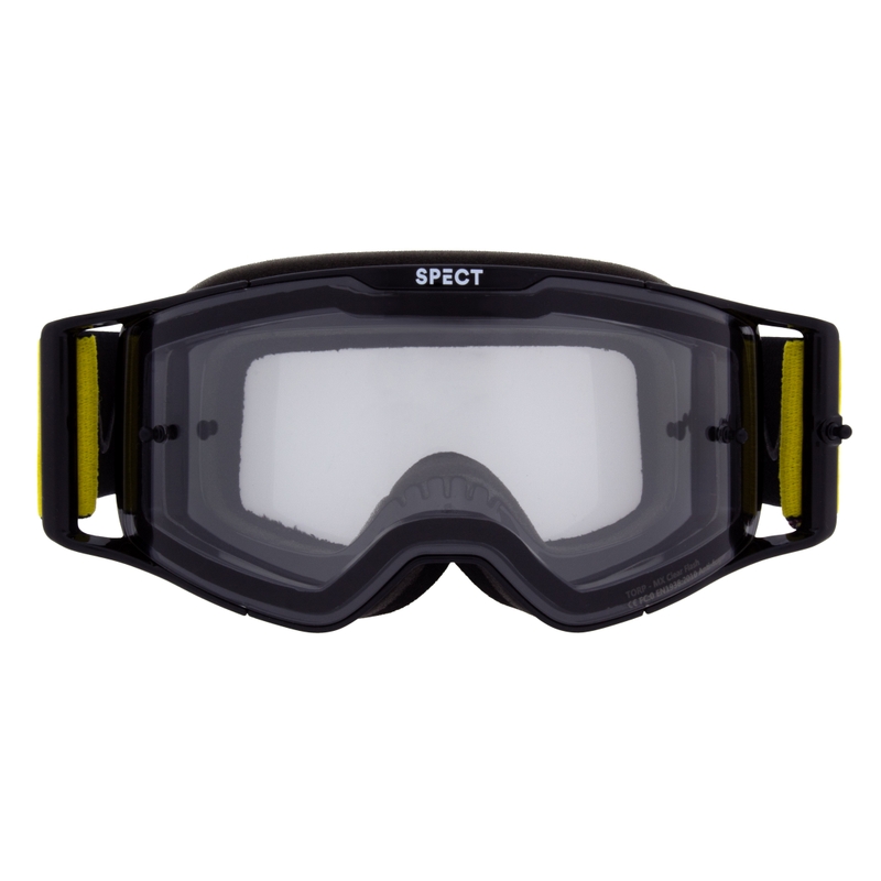 Gafas de motocross Red Bull Spect TORP negras con lente transparente