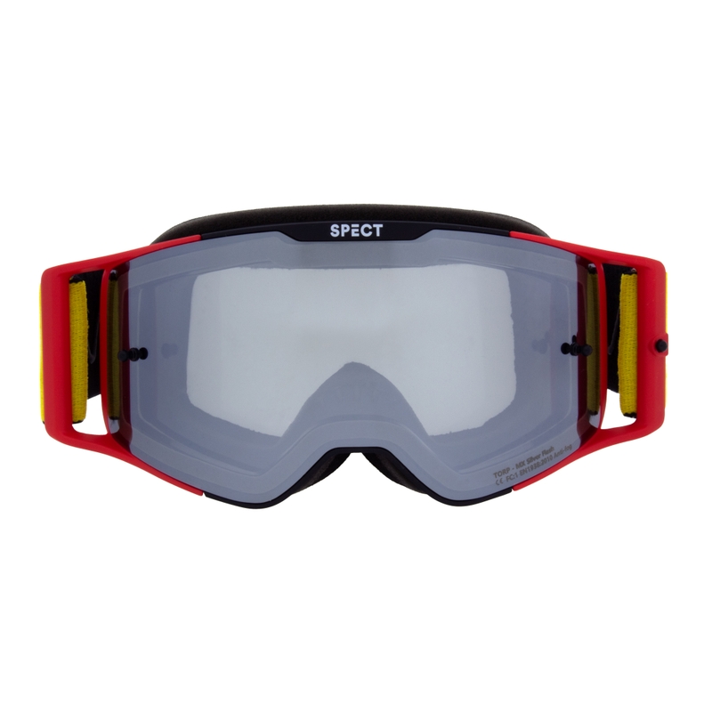 Gafas de motocross Red Bull Spect TORP negras y rojas con cristales ahumados