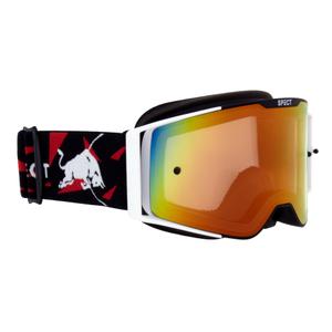 Gafas de motocross Red Bull Spect TORP blanco y negro con lente roja