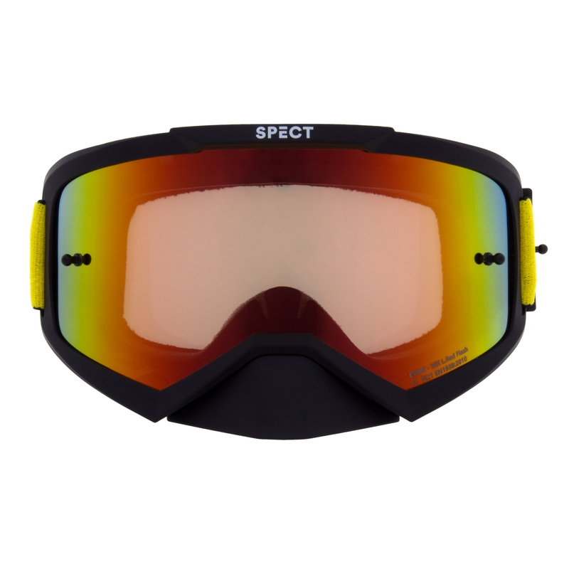 Gafas de motocross Red Bull Spect EVAN negras con lente rojo-amarillo