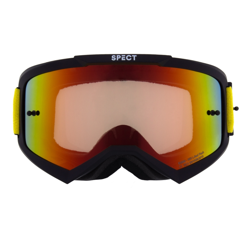 Gafas de motocross Red Bull Spect EVAN negras con lente rojo-amarillo