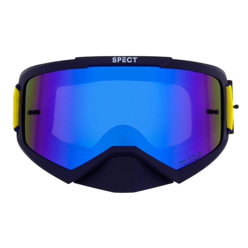 Gafas de motocross Red Bull Spect EVAN azul oscuro con lente azul