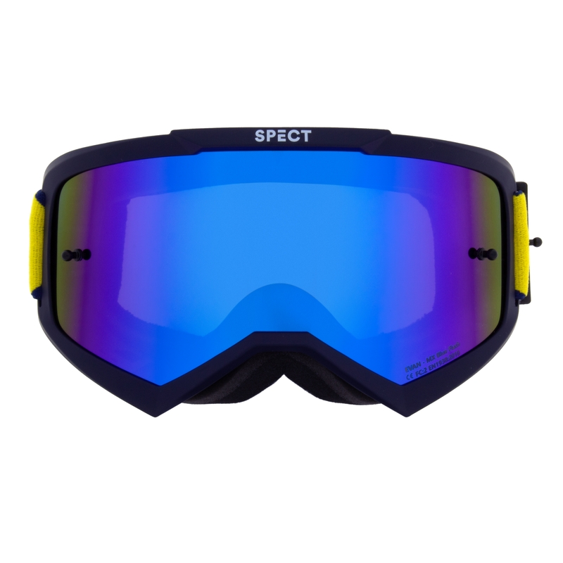 Gafas de motocross Red Bull Spect EVAN azul oscuro con lente azul