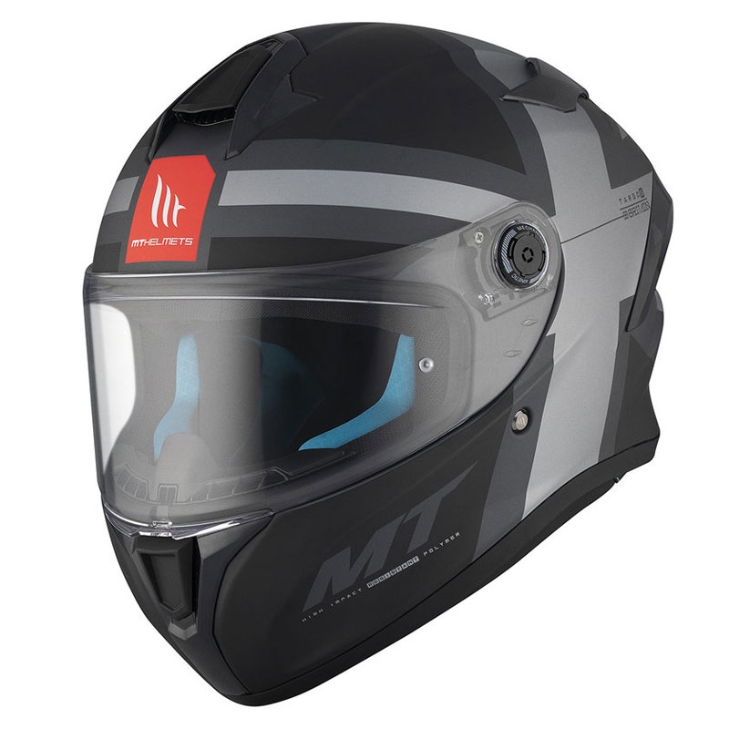 MT TARGO S BRITAIN C2 casco integral de moto negro-gris mate