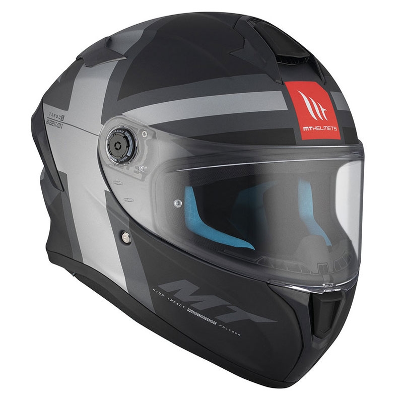 MT TARGO S BRITAIN C2 casco integral de moto negro-gris mate