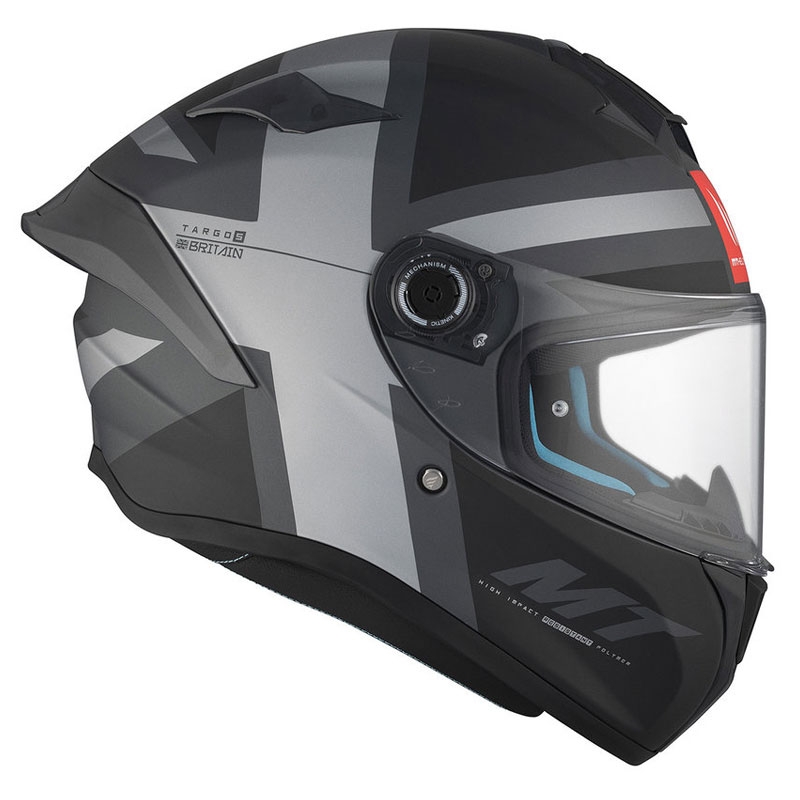 MT TARGO S BRITAIN C2 casco integral de moto negro-gris mate