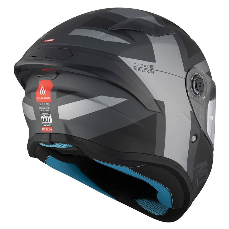 MT TARGO S BRITAIN C2 casco integral de moto negro-gris mate