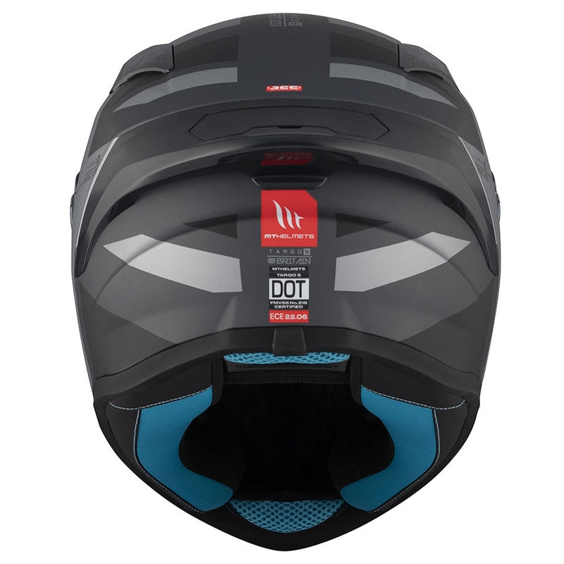 MT TARGO S BRITAIN C2 casco integral de moto negro-gris mate
