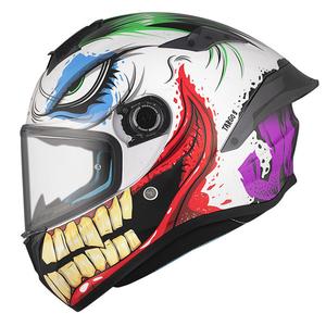MT TARGO S JOKE A5 casco integral moto blanco-negro-rojo