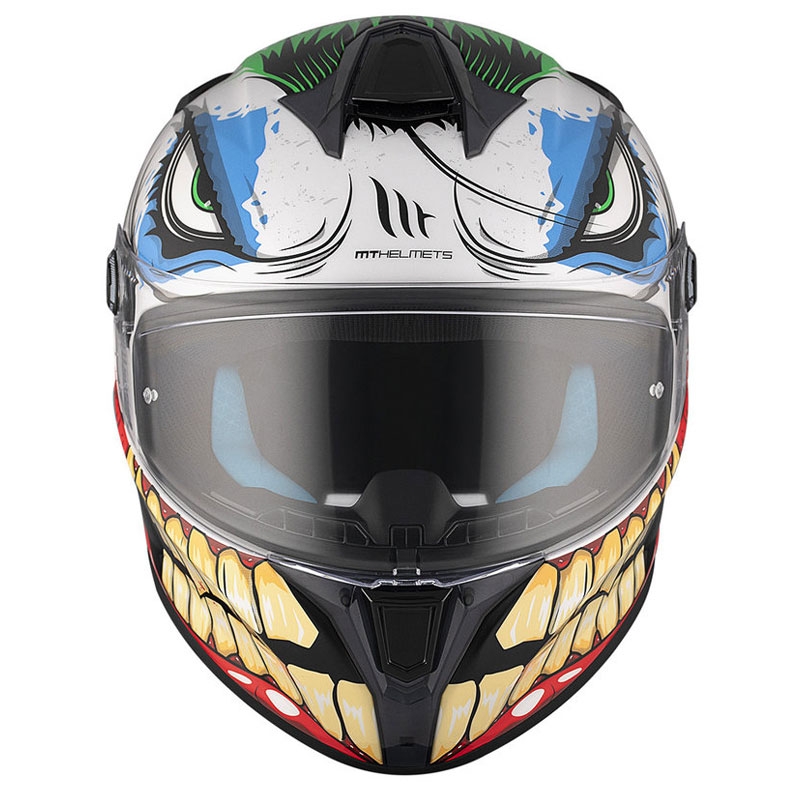 MT TARGO S JOKE A5 casco integral moto blanco-negro-rojo