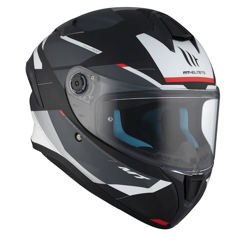 Casco integral de moto MT TARGO S KAY B2 negro-gris-blanco mate