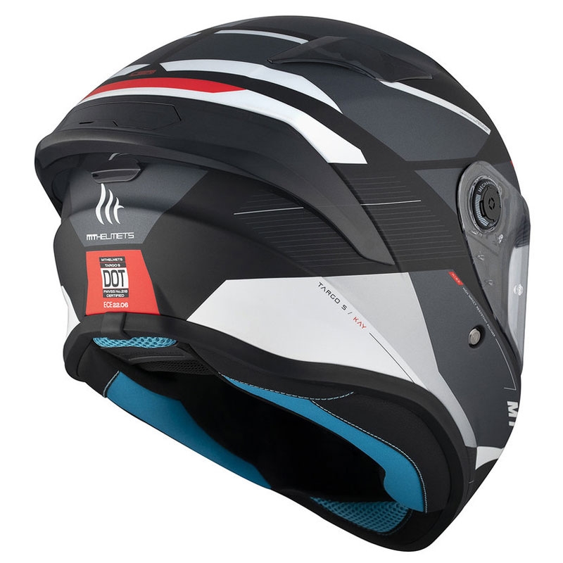 Casco integral de moto MT TARGO S KAY B2 negro-gris-blanco mate