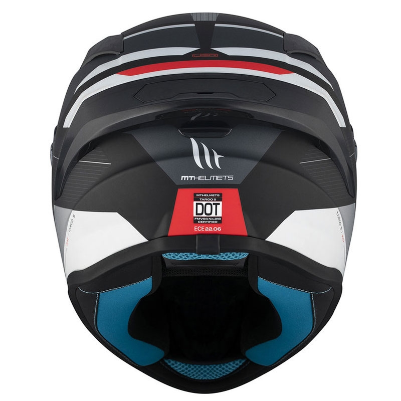 Casco integral de moto MT TARGO S KAY B2 negro-gris-blanco mate