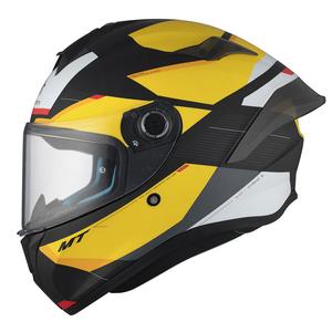 Casco integral de moto MT TARGO S KAY B3 negro mate-blanco-amarillo