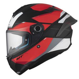 Casco integral de moto MT TARGO S KAY B5 negro-rojo-blanco mate liquidación
