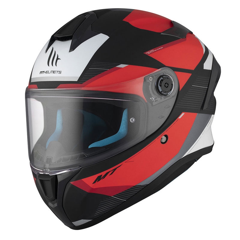 Casco integral de moto MT TARGO S KAY B5 negro-rojo-blanco mate liquidación