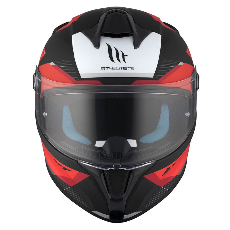 Casco integral de moto MT TARGO S KAY B5 negro-rojo-blanco mate liquidación