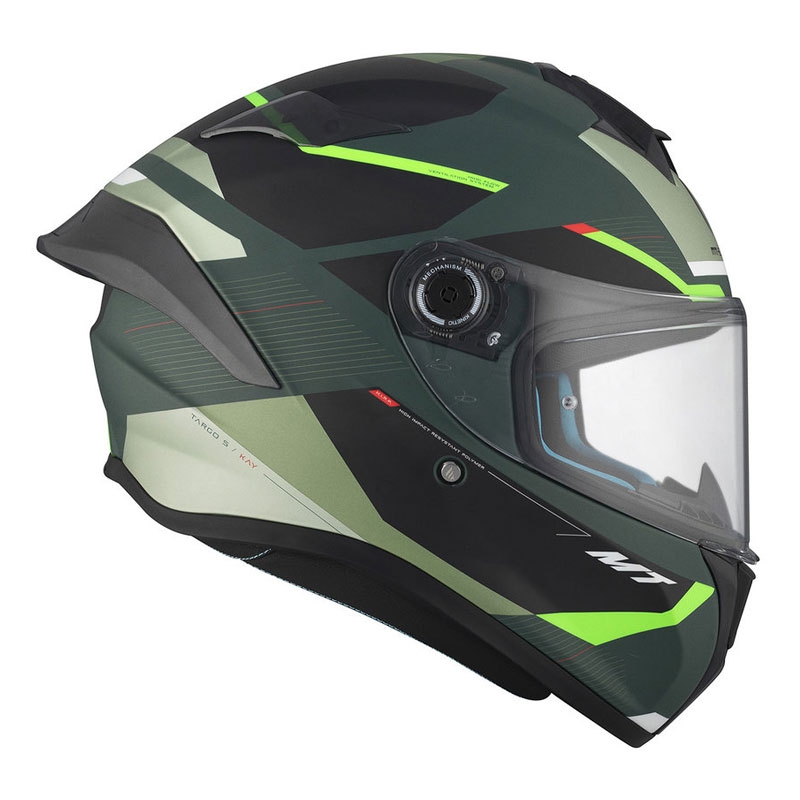 Casco integral de moto MT TARGO S KAY C6 negro-verde mate