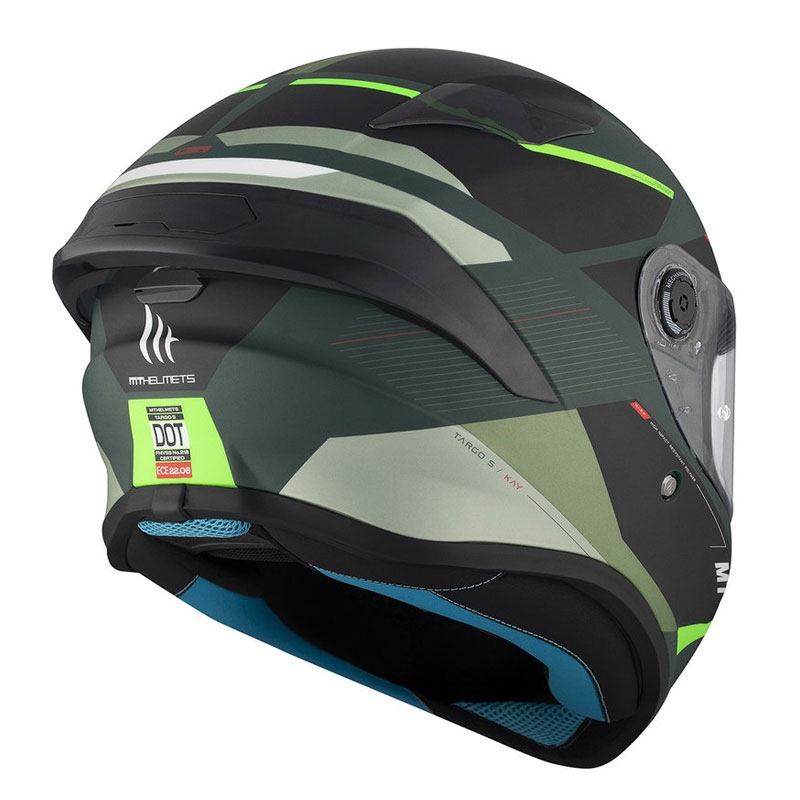Casco integral de moto MT TARGO S KAY C6 negro-verde mate