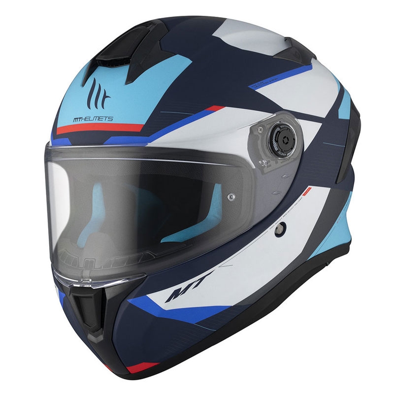 Casco integral de moto MT TARGO S KAY C7 azul-blanco mate