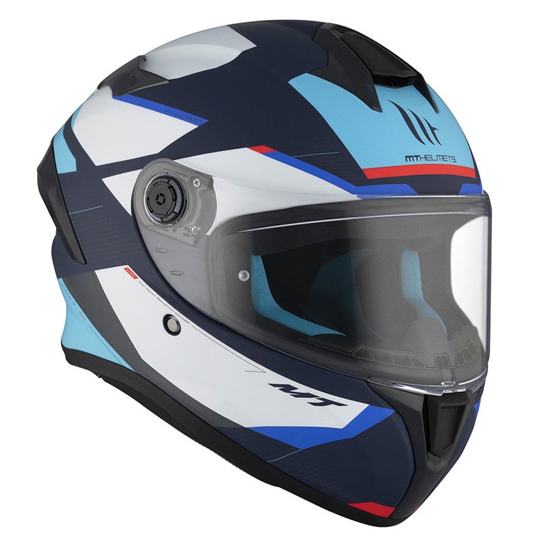 Casco integral de moto MT TARGO S KAY C7 azul-blanco mate