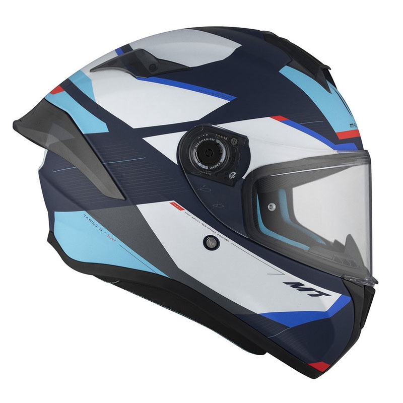 Casco integral de moto MT TARGO S KAY C7 azul-blanco mate