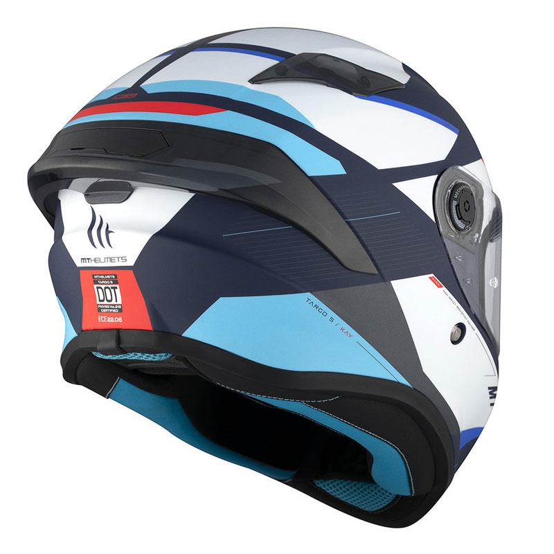 Casco integral de moto MT TARGO S KAY C7 azul-blanco mate