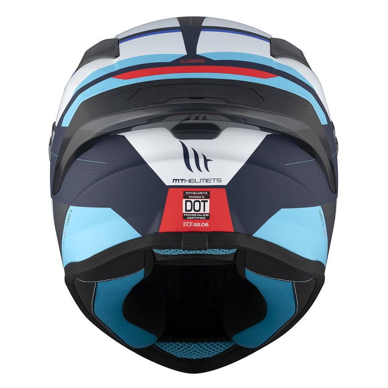 Casco integral de moto MT TARGO S KAY C7 azul-blanco mate