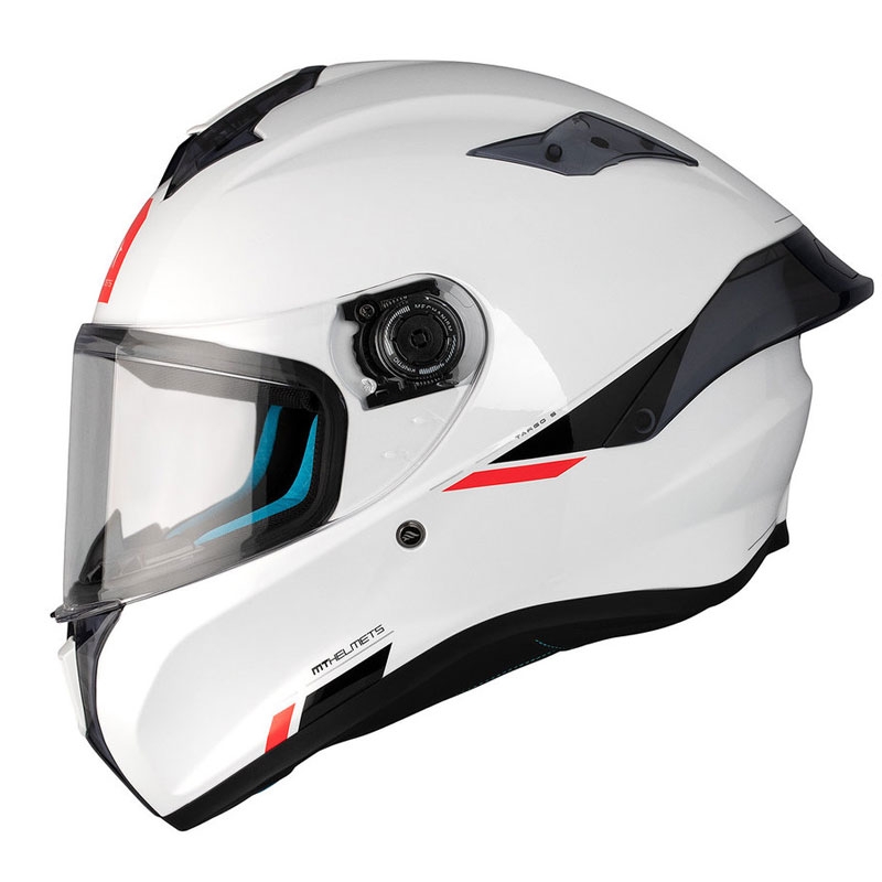 MT TARGO S SOLID A0 casco integral de moto blanco brillante