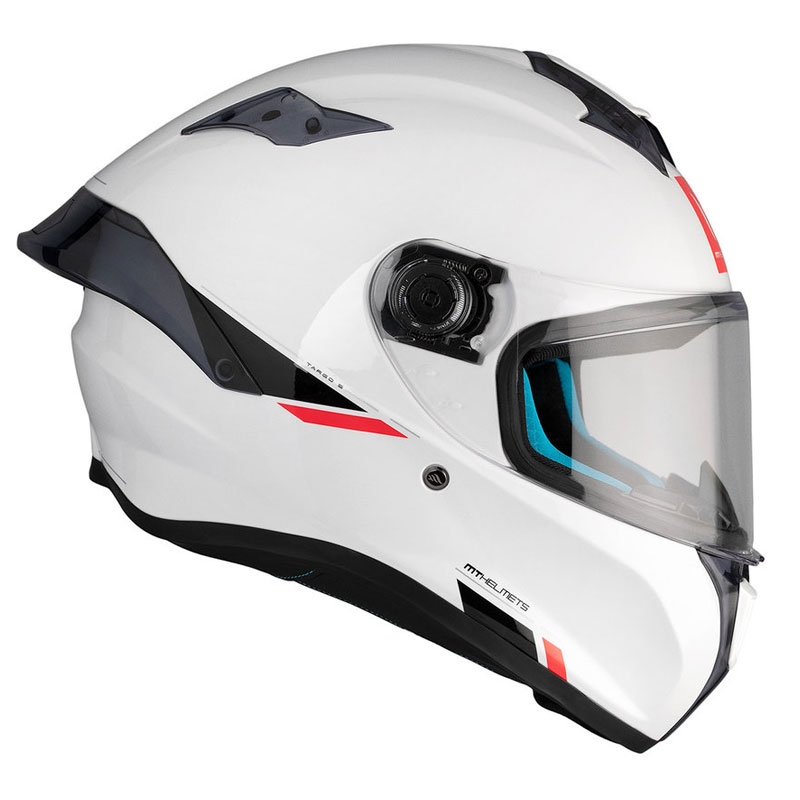 MT TARGO S SOLID A0 casco integral de moto blanco brillante