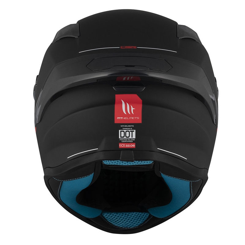 MT TARGO S SOLID A1 casco integral de moto negro mate