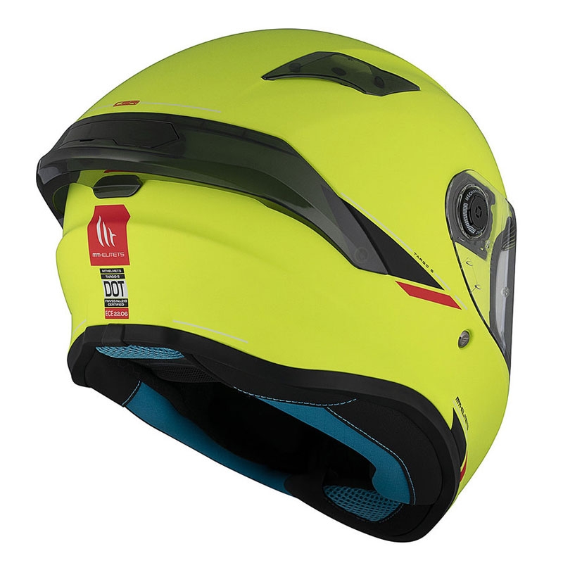 Casco integral de moto MT TARGO S SOLID A3 amarillo mate