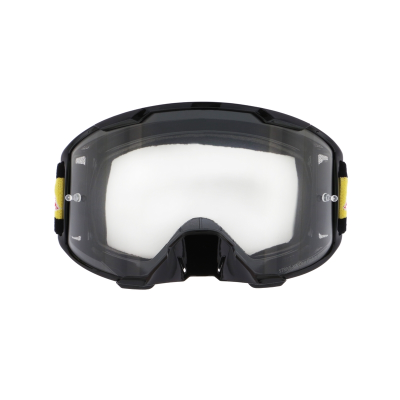 Gafas de motocross Red Bull Spect STRIVE S negras con lente transparente