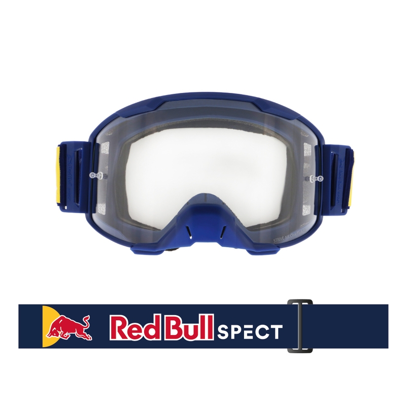 Gafas de motocross Red Bull Spect STRIVE S azul oscuro con lente transparente
