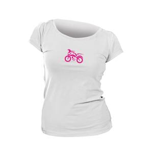 Camiseta de mujer nanosilver® MOTOLADY blanca