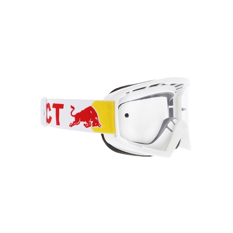 Gafas de motocross Red Bull Spect WHIP blancas con lente transparente