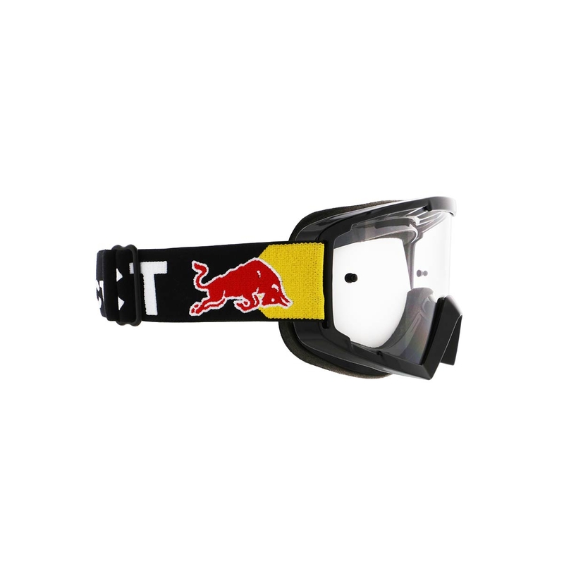Gafas de motocross Red Bull Spect WHIP negras con lente transparente