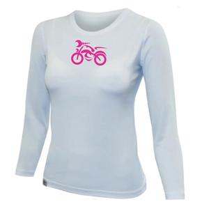 Camiseta mujer nanosilver® MOTOLADY blanca - manga larga