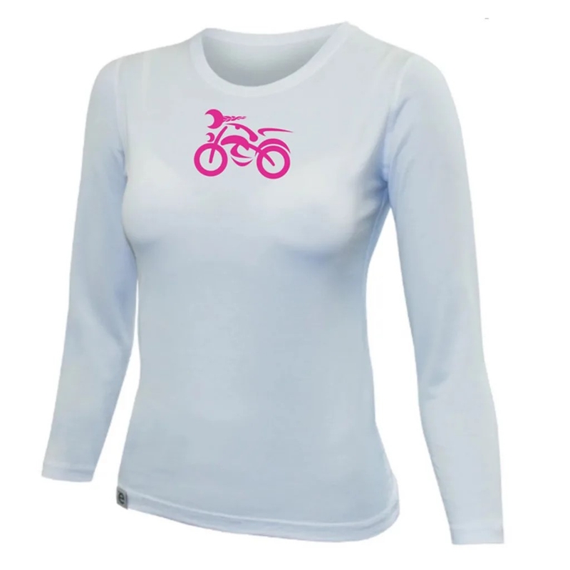 Camiseta mujer nanosilver® MOTOLADY blanca - manga larga