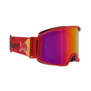 Gafas de motocross Red Bull Spect STRIVE S rojo con lentes de color púrpura