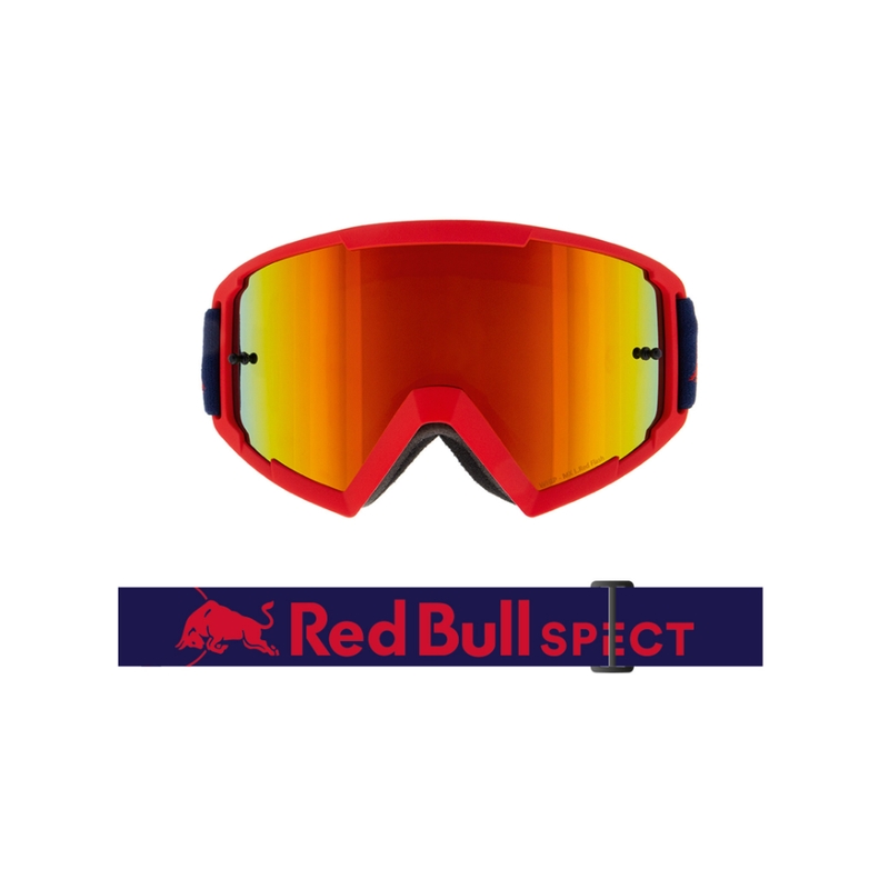 Gafas de motocross Red Bull Spect WHIP rojo con lente naranja